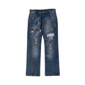 GR Distressed Wide Jeans | 30 | Mid Washed