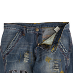 GR Distressed Wide Jeans | 30 | Mid Washed