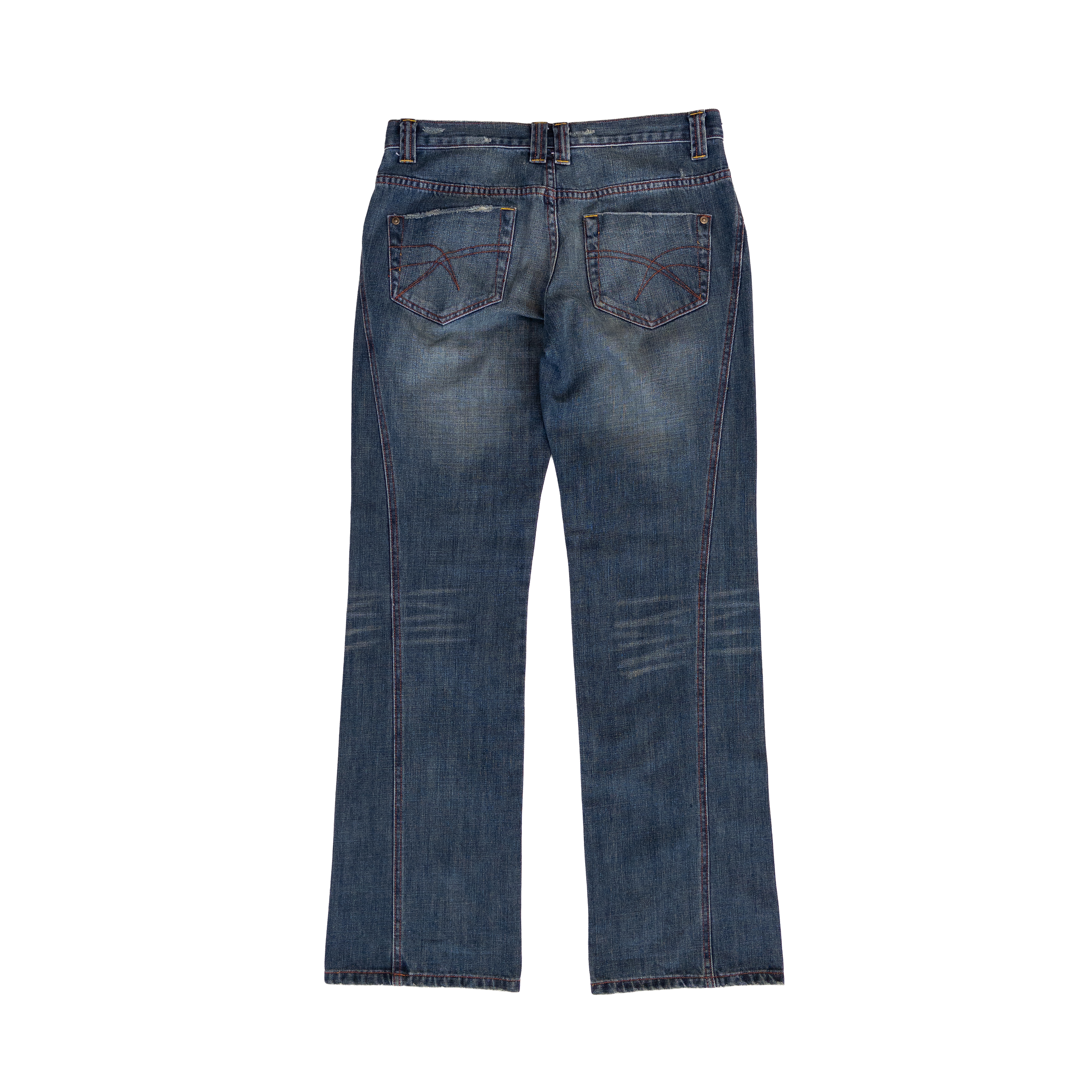 GR Distressed Wide Jeans | 30 | Mid Washed