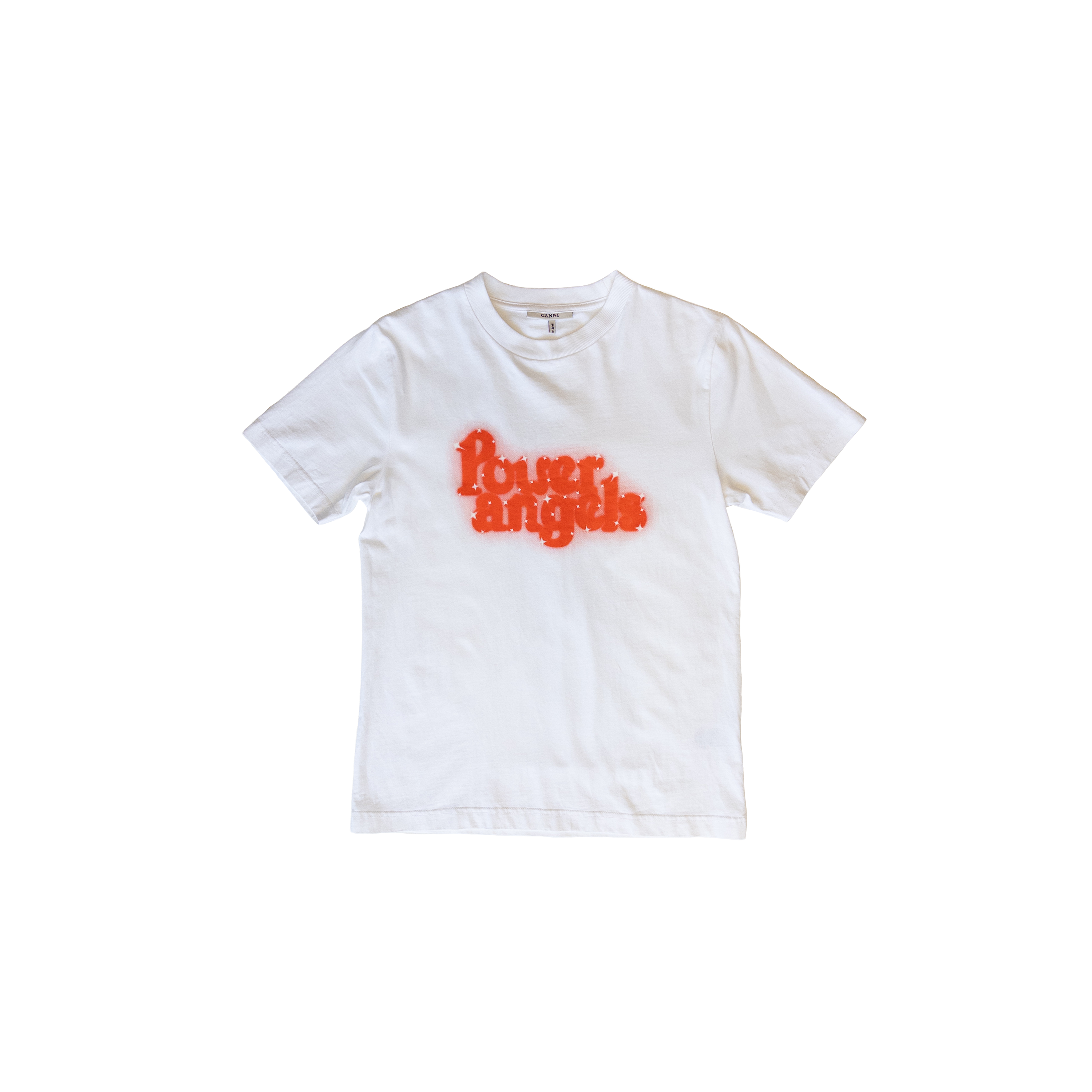 Ganni Power Angels T-Shirt | White