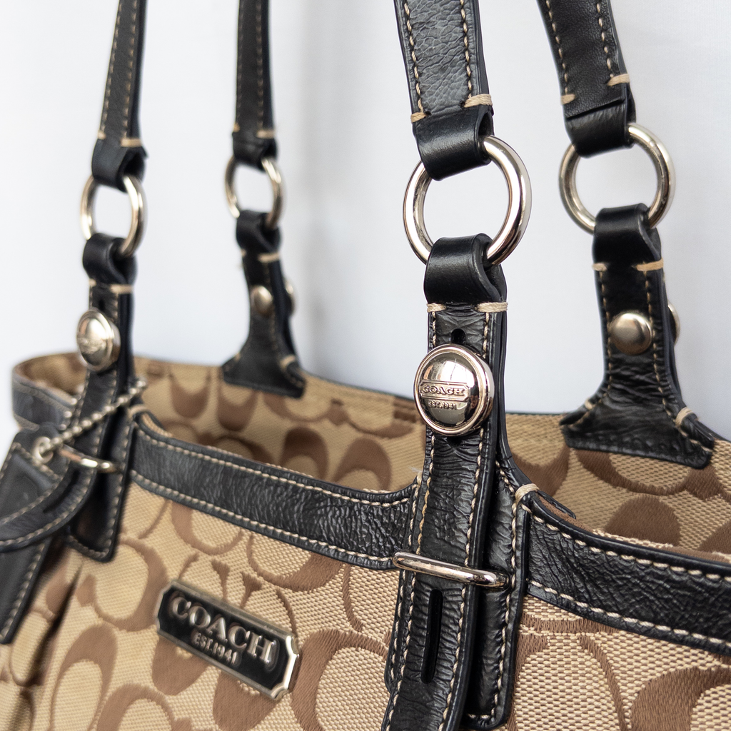 Coach Monogram Shoulder Bag | Beige