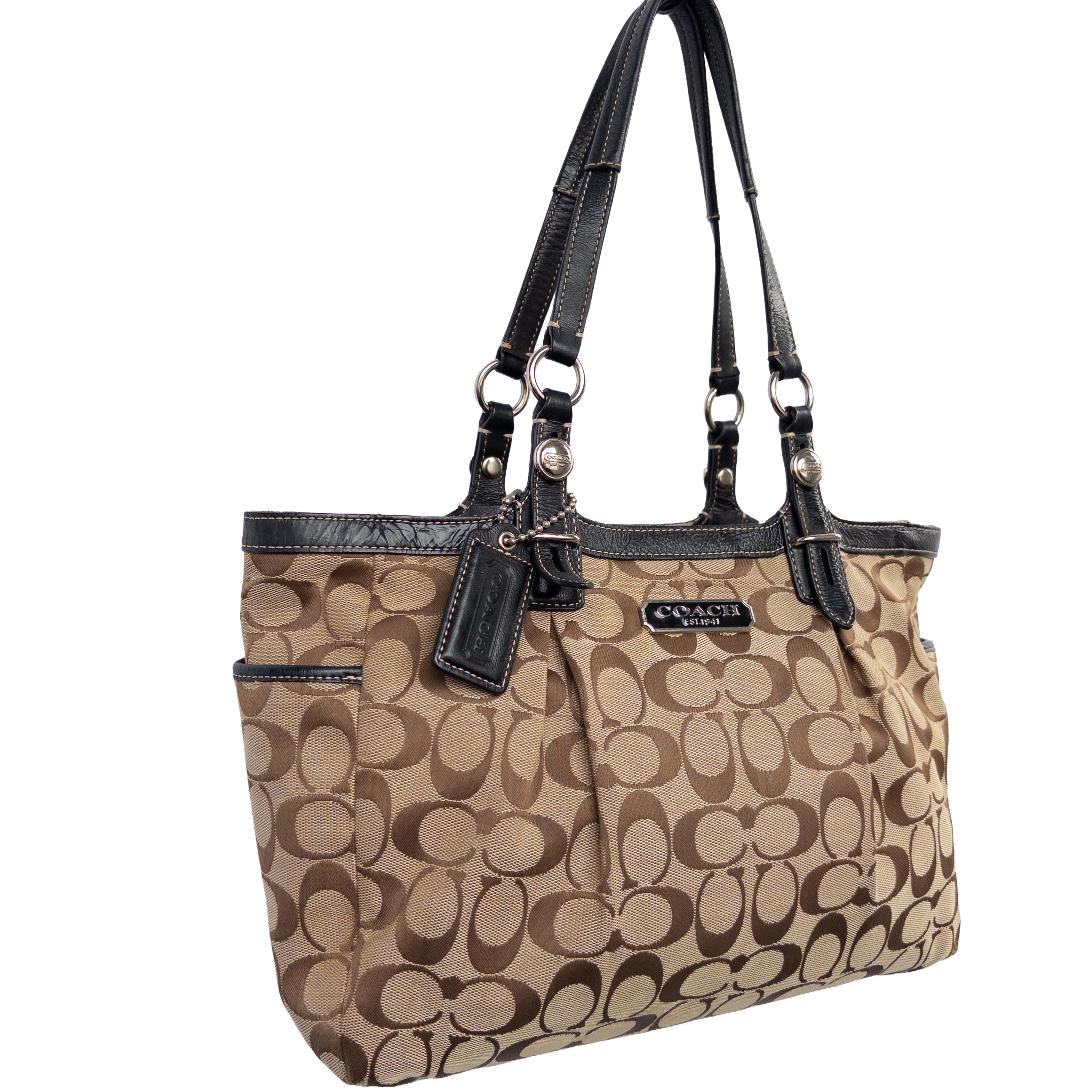 Coach Monogram Shoulder Bag | Beige