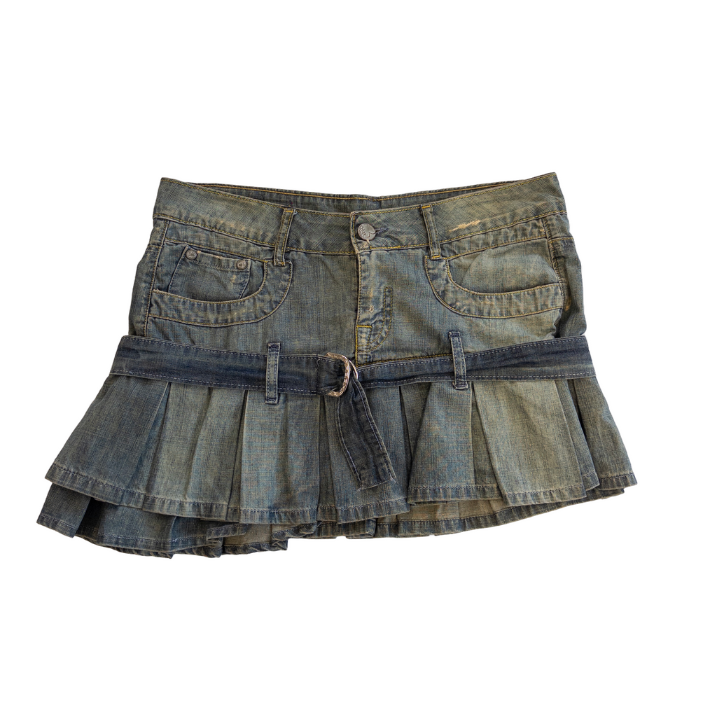 Fly Girl Mini Skirt | Light Wash