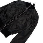 High Neck Zip Nylon Jacket | S | Black