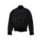 High Neck Zip Nylon Jacket | S | Black