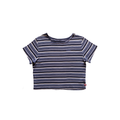 Dickies Striped Cropped T-Shirt | S | Navy Striped