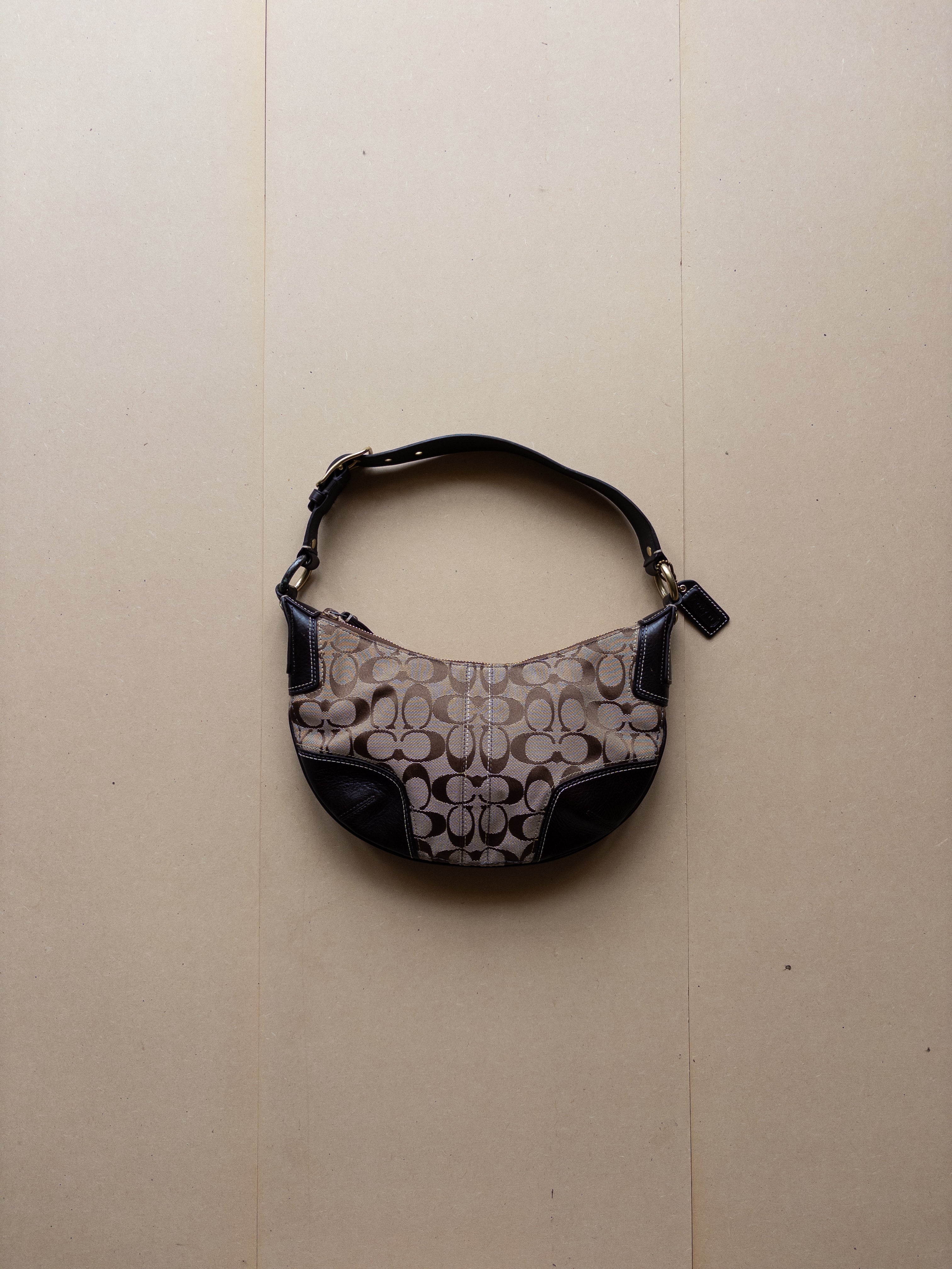 Coach Monogram Saddle Bag | Brown