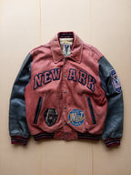 AVIREX Leather Varsity Jacket | S-M | Red