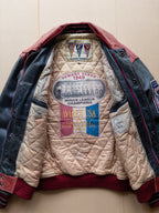 AVIREX Leather Varsity Jacket | S-M | Red