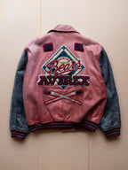 AVIREX Leather Varsity Jacket | S-M | Red