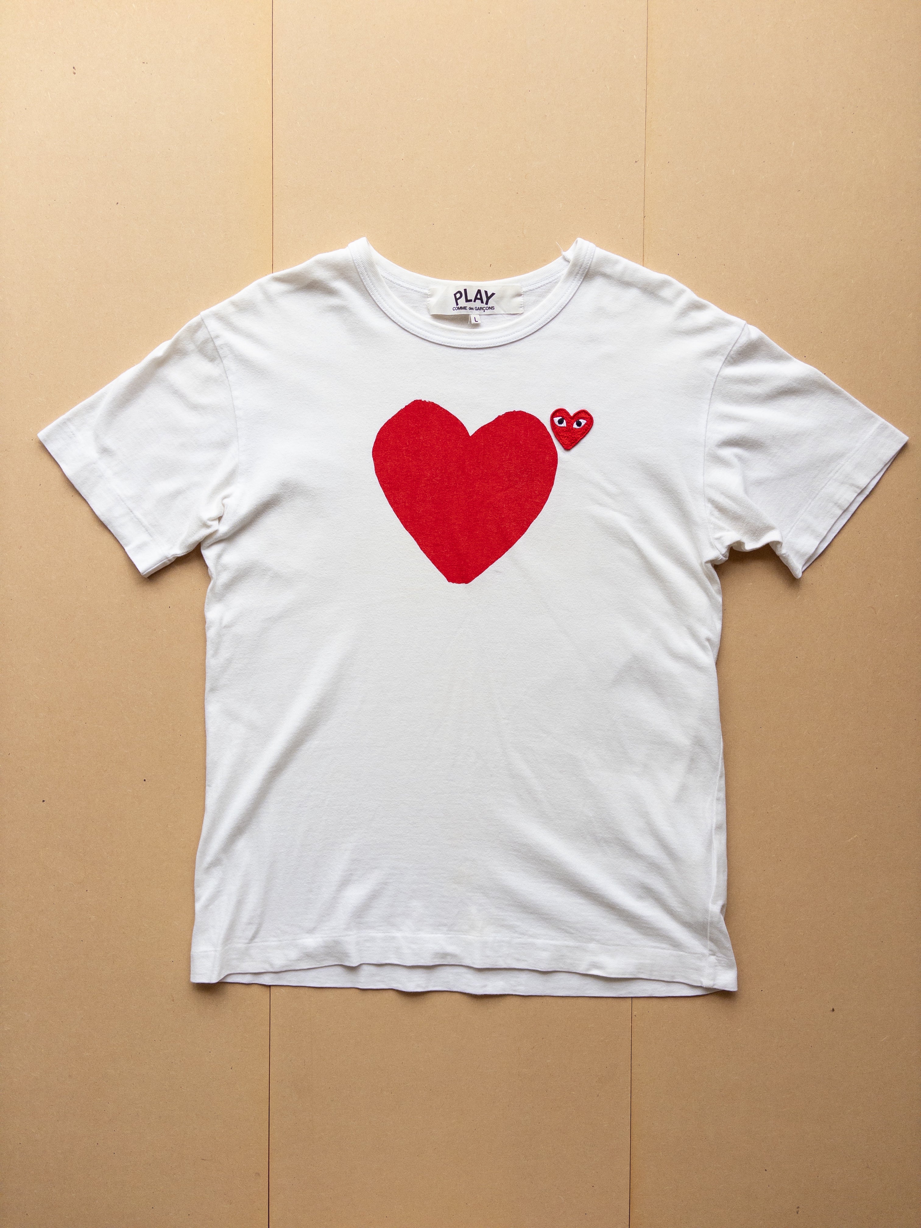COMME des GARÇONS PLAY Heart T-shirt | White