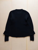 MM6 Rib Knit Flared Jumper | M | Black