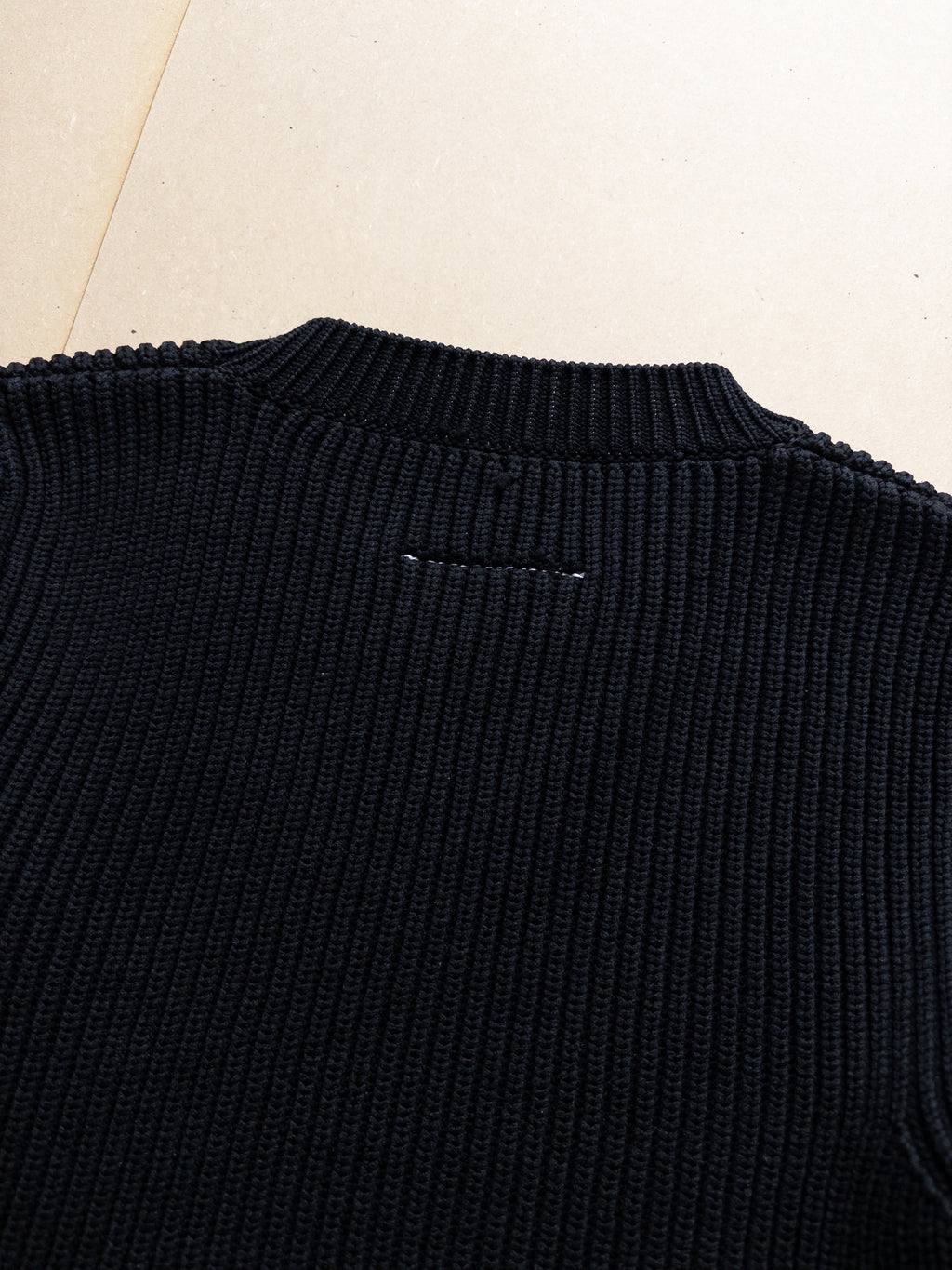 MM6 Rib Knit Flared Jumper | M | Black