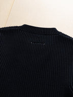 MM6 Rib Knit Flared Jumper | M | Black