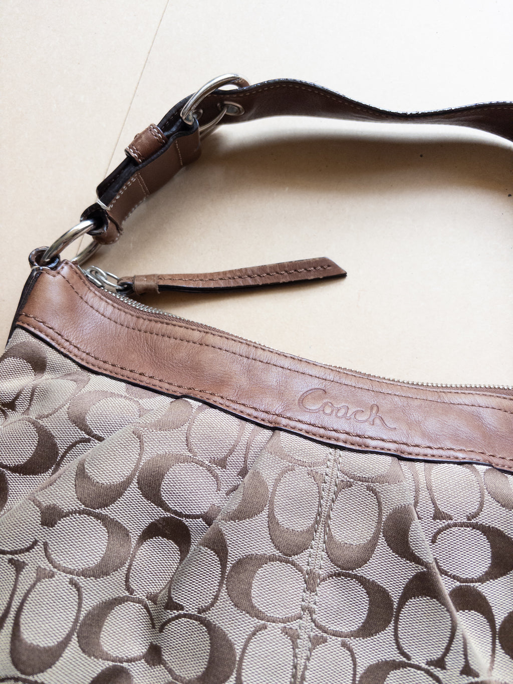 Coach Monogram Handbag | Brown