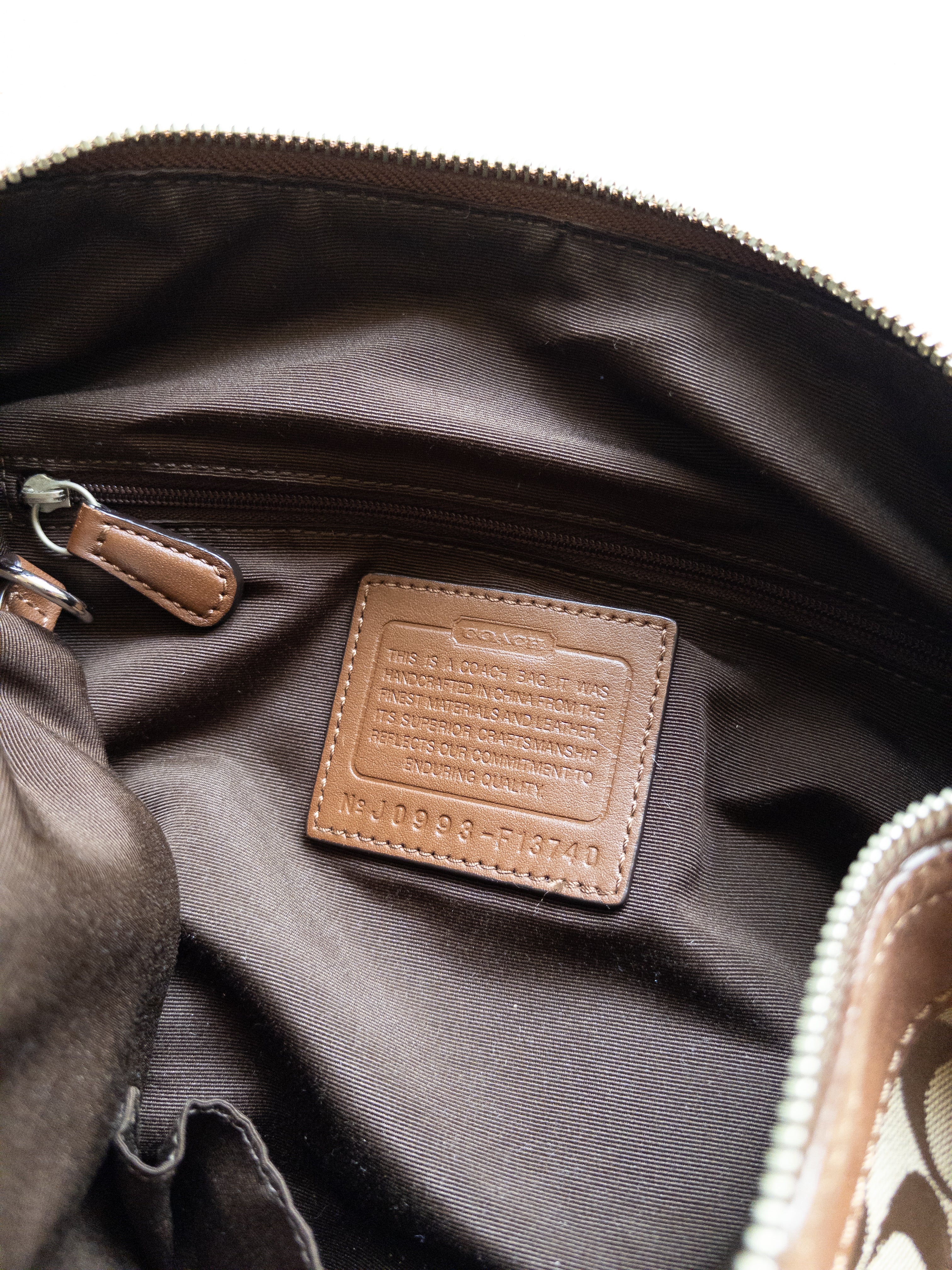 Coach Monogram Handbag | Brown