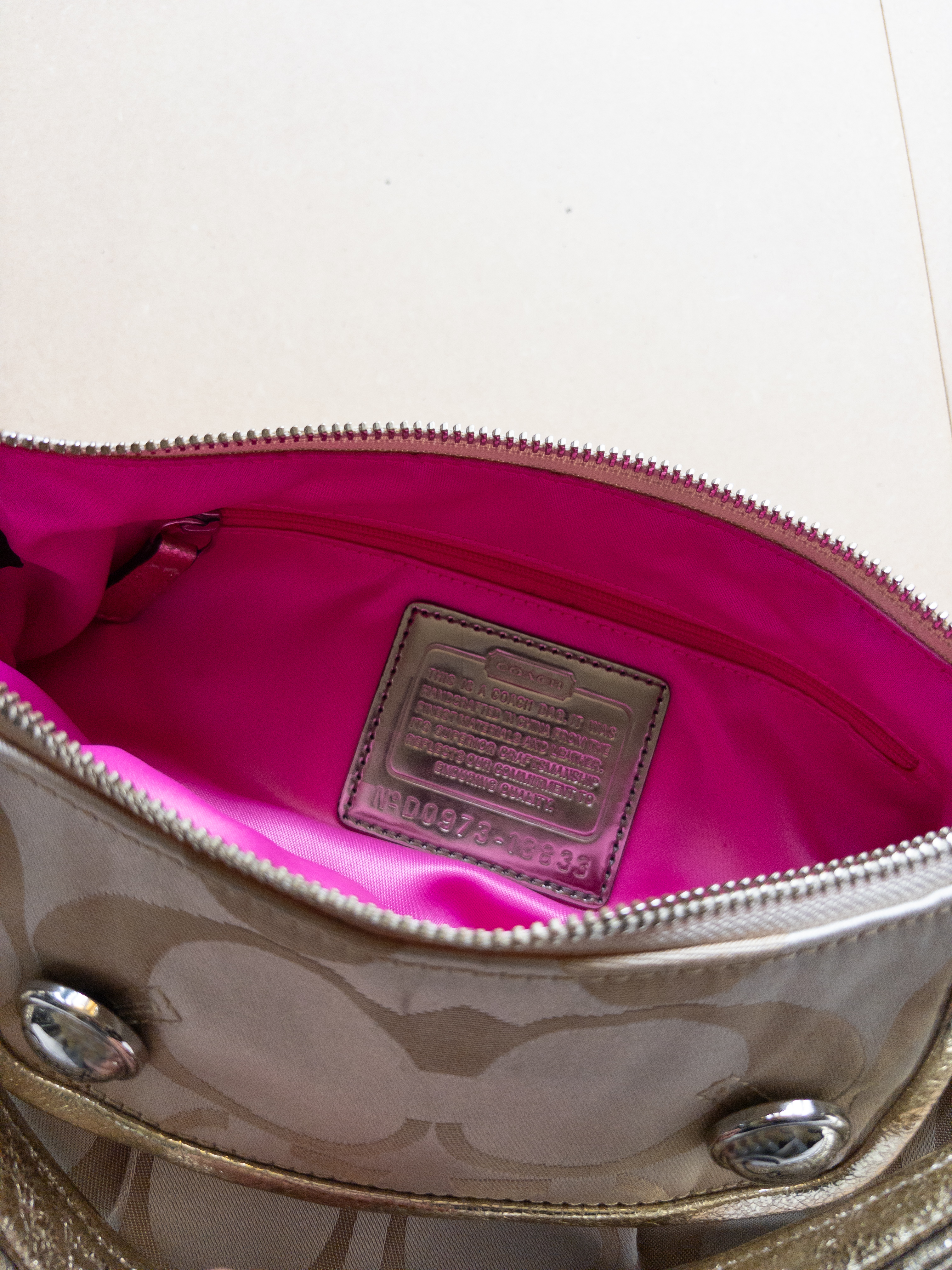 Coach Monogram Handbag | Beige