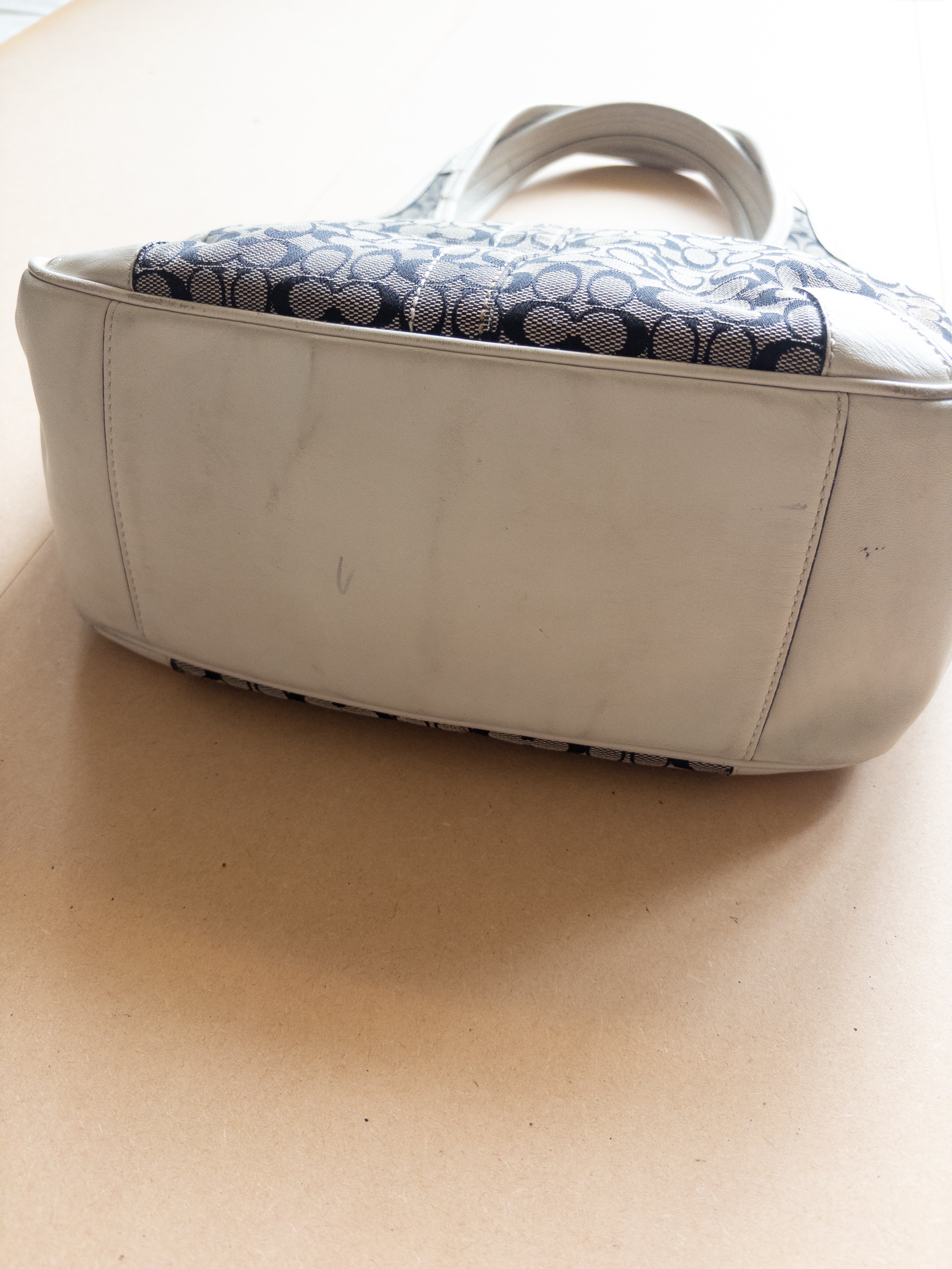 Coach Monogram Handbag | Cream