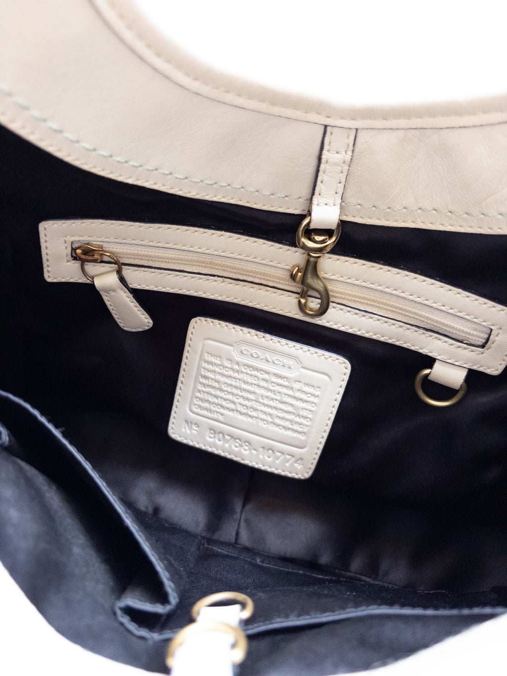 Coach Monogram Handbag | Cream