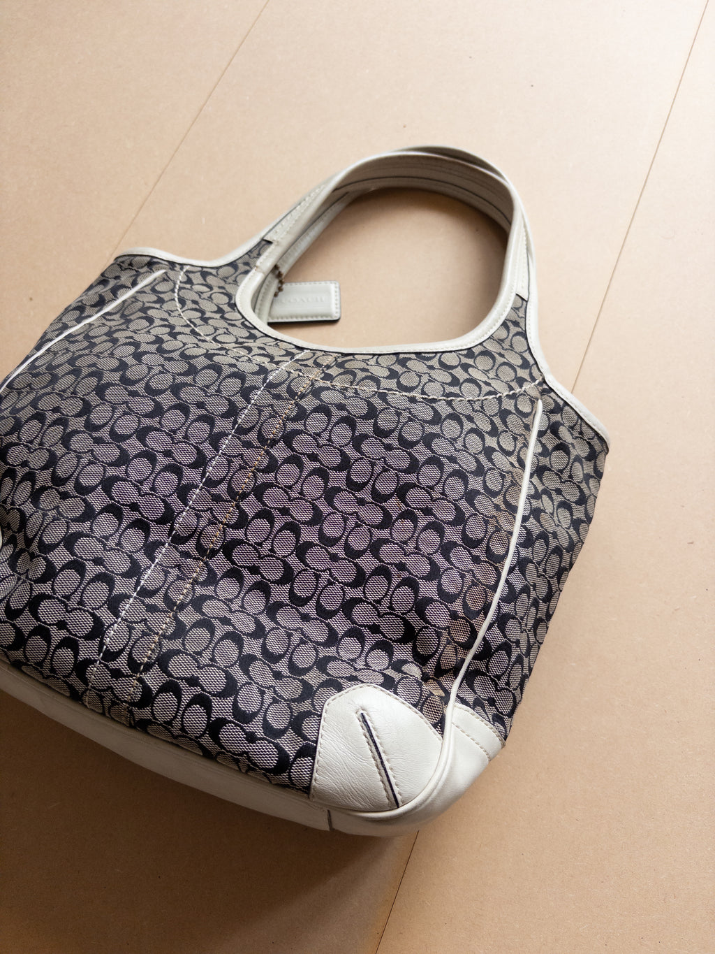 Coach Monogram Handbag | Cream