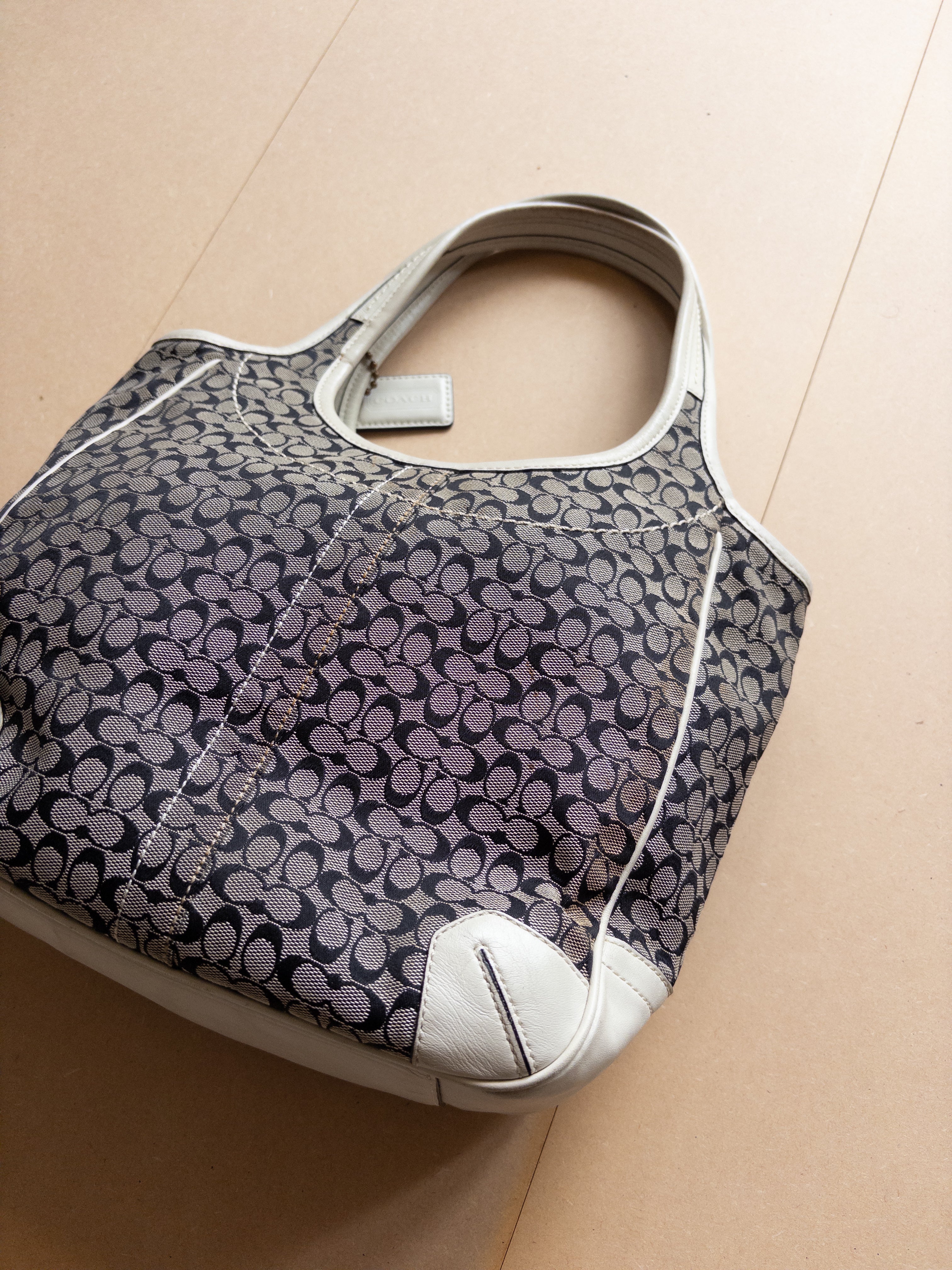 Coach Monogram Handbag | Cream