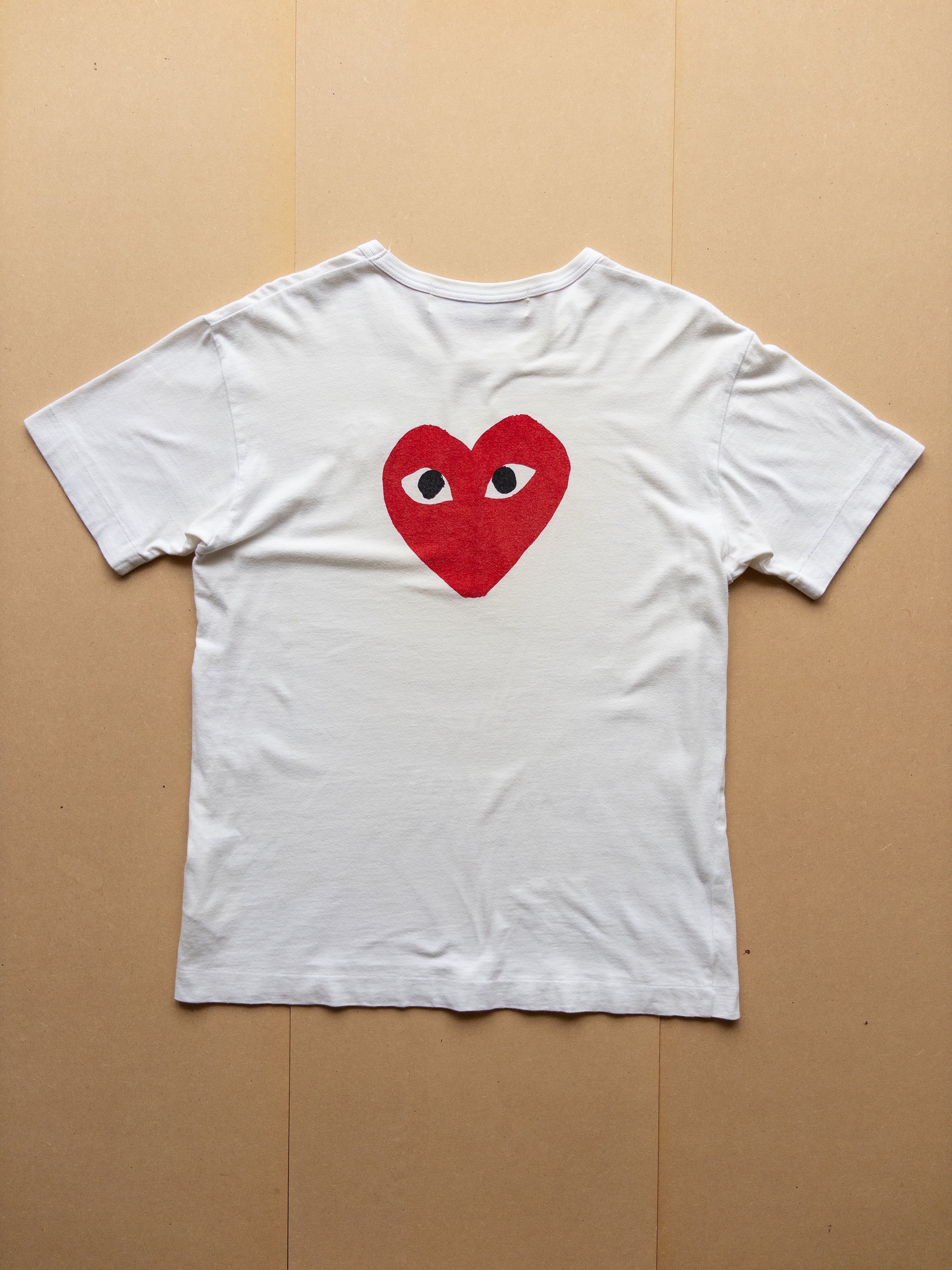 COMME des GARÇONS PLAY Heart T-shirt | White