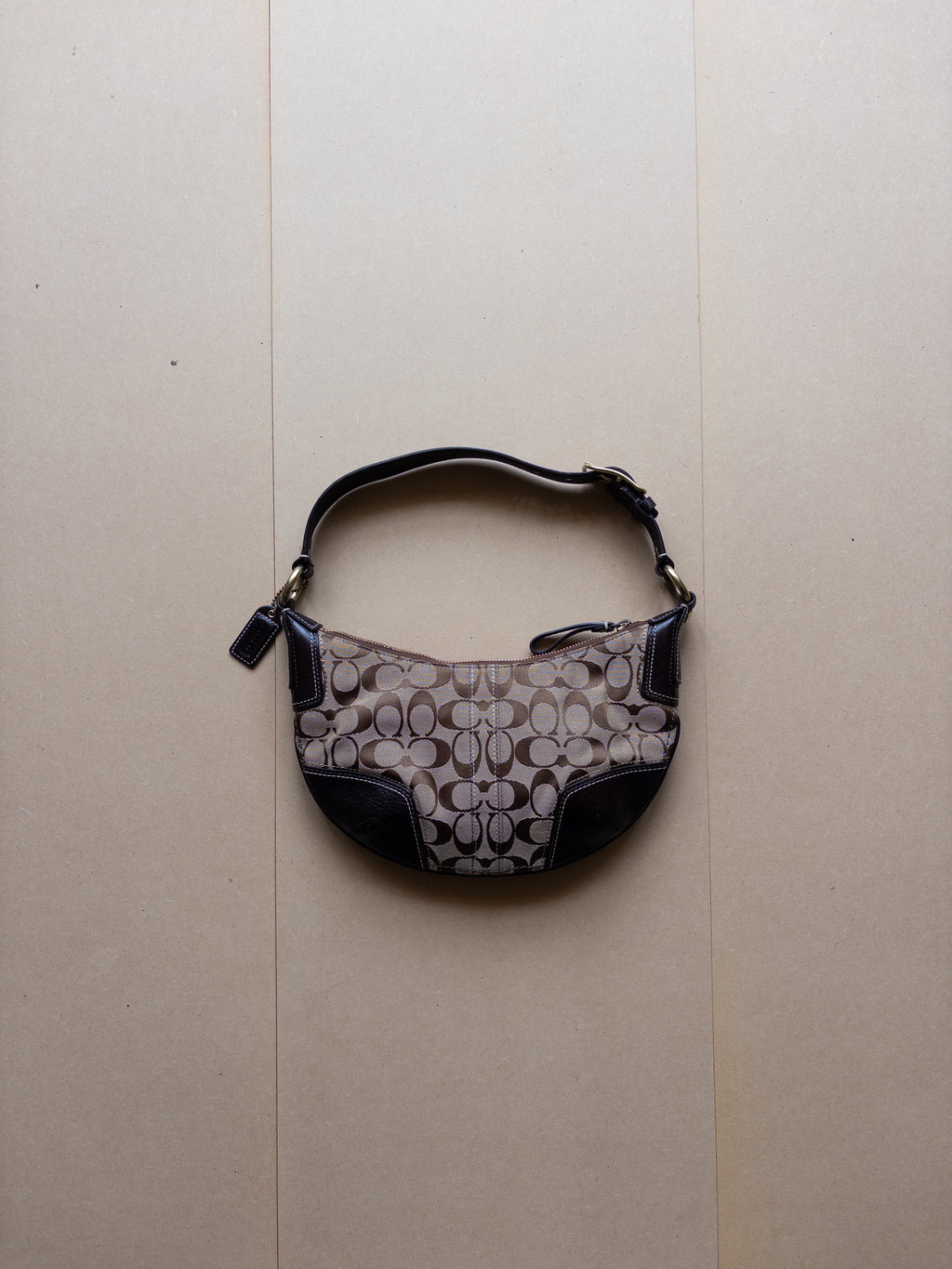 Coach Monogram Saddle Bag | Brown