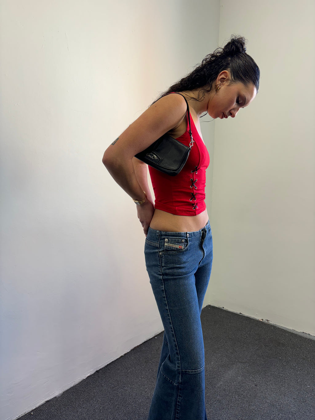 Class Lace Up Tank | Red