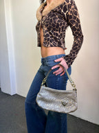 Giraffe Pattern Fur Long Sleeve | Brown