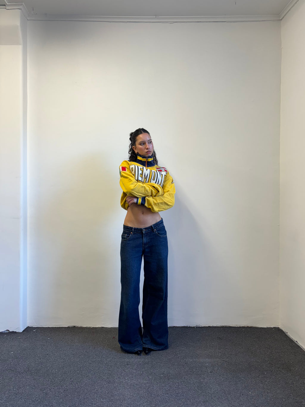 Kappa Piemonte Quarter Zip Jumper | Yellow