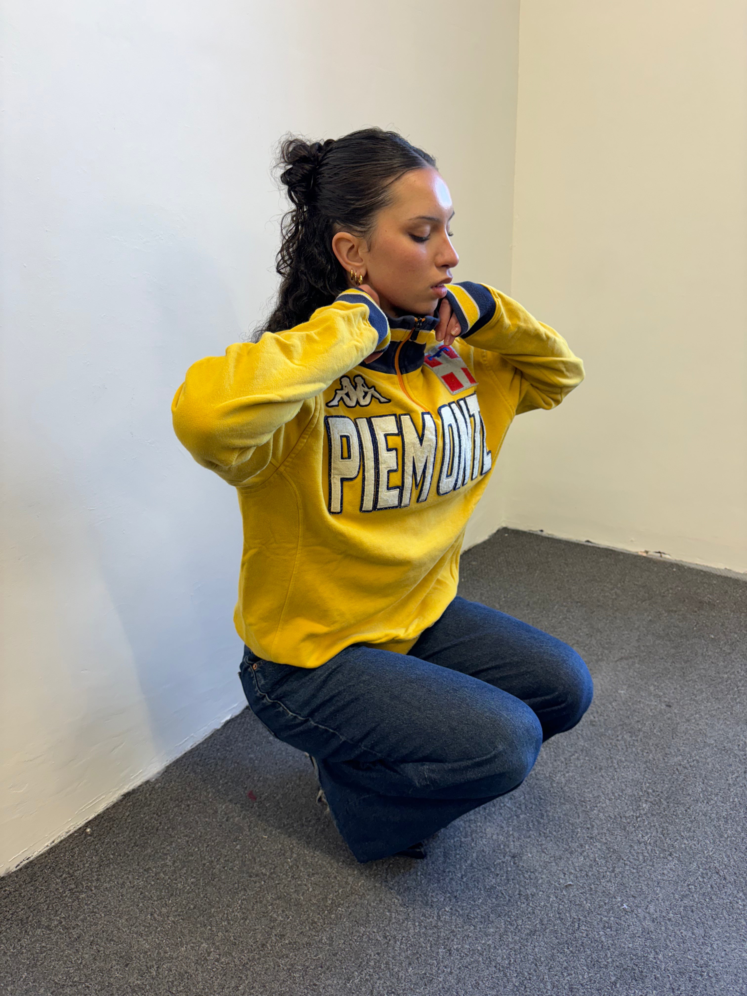 Kappa Piemonte Quarter Zip Jumper | Yellow